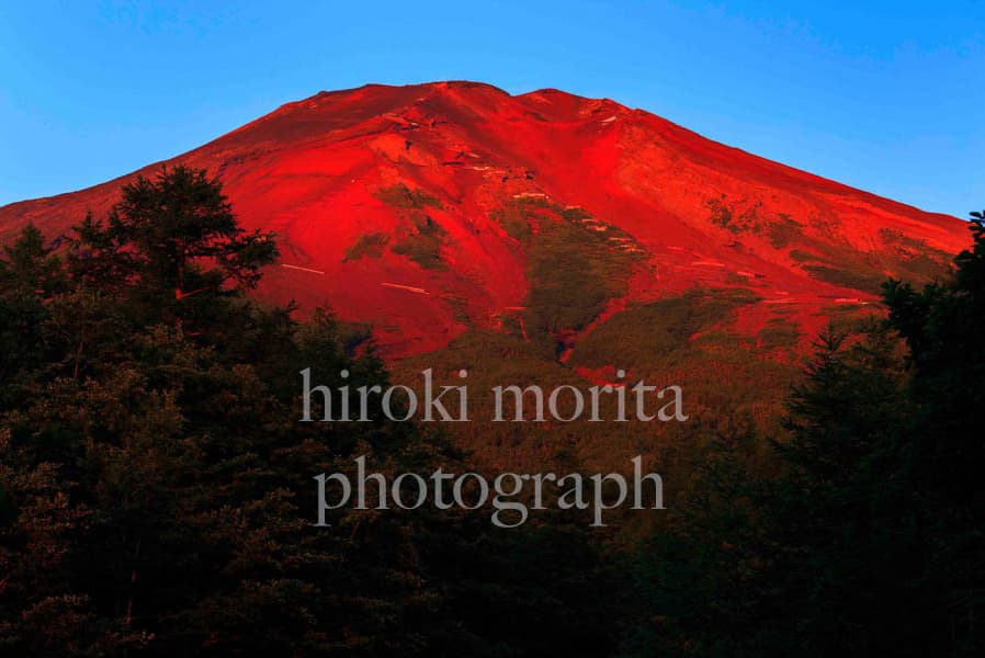 赤富士　富士山